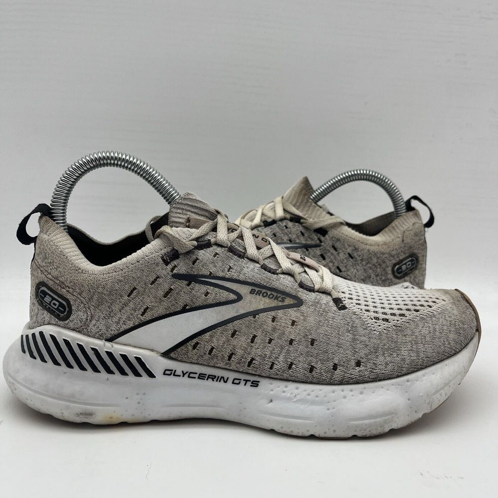 Brooks Glycerin GTS 20 Women's 8 US Gray White Running Athletic Sneakers DNA